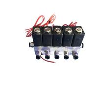 5pcs Manifold Valve Connet Pipe O.D 1/8 1/4 3/8 1/2 4/6/8/10mm Pneumatic Direct Act Solenoid Valve 2V025-06 Gas Valve Set(4mm)