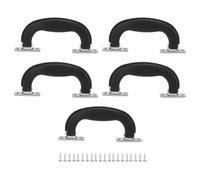 5Pcs Maniglie per Mobili in Plastica Maniglia per Bagagliaio Maniglia per Bagagli Vintage Cinghia per di Ricambio Impugnatura per Valigia Valigia(Nero)