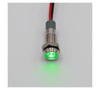 5Pcs Metal Waterproof 6mm 12-24VDC LED Signal Indicator Light With Wire EKFBQBGW(5Pcs Green)