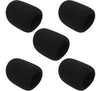 5pcs Microfono Spugna Copertura Parabrezza Parabrezza Manicotto per Microfono Palmare Riduzione del Rumore per Cantare Karaoke Stage Performance Bella e intelligente