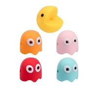 5PCS Mini Animale Silicone Foglia Koala Forma Margherita Fiore per Creazione di Portachiavi e Creazione di Gioielli, Perline in Silicone Fai-da-Te-Pac Man-Ghost