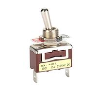 5Pcs Mini Interruttore a Levetta, Interruttori a Levetta a 2 Pin 2 Posizioni ON-OFF 15A 250V con Foro di Montaggio 12mm