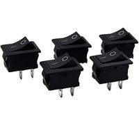 5Pcs Mini interruttore a pulsante nero 6A-10A 110V 250V KCD1 2Pin Snap-in On/Off Interruttore a bilanciere 21MM * 15MM Nero