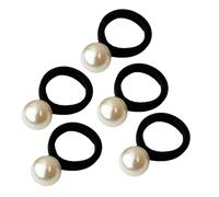 5Pcs Moda Perle Artificiali Capelli Cravatta Traspirante Asciugamano Loop Fascia Per Capelli Elastica Per Le Donne Ragazza Vari Styling Band Per Uso quotidiano