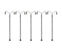 5Pcs Modello Ferroviario Led Lamppost Lampioni Lampioni stradali per Sandbox Giardini in miniatura Città Modello HO Scala 1: 160 3V Modello Outdoor Lampada Yard Light Led 13.8cm (5Pcs)