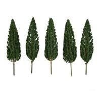 5Pcs Modello Pino Alberi 16CM HO Scala Scenario Layout Fatto A Mano Plastica Verde Per Treno Ferrovia Costruzione Sabbia Tabella Display
