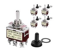 5PCS Momentanea Pulsante 12V Dc 3 Posizioni 30A Dpdt (On ) Spento 6 Pin Auto