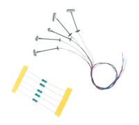 5pcs N Scala Lattice Mast Luci LED 36mm Modello Ferroviario Lampada Kit per Track 6626 con Resistenze 3V Segnale Metallo Accessori Layout Decor