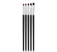5Pcs Nail Art Pittura Acrilico Uv Gel Nail Francese Punte Manicure Penna Kit Pennello Piatto Set Punteggiatura Strumento Fai da te Nail Tool Bella elaborazione