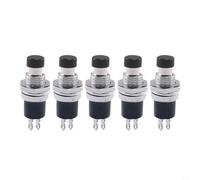 5PCS PBS-110 Interruttore a pulsante 7 mm No-Lock momentaneo interruttore di alimentazione per giocattoli RC progetti di controllo elettrico fai da te nero (verde)