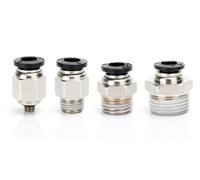 5PCS PC Pneumatico Aria Connettore Raccordo PC 4mm 6mm 8/10mm Filettatura 1/8 1/4 3/8 1/2 Nero Raccordi for Tubi Flessibili di Plastica raccordi(PC4-01)