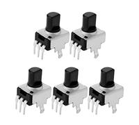 5pcs Pellicola di Carbonio Potenziometro 5K Ohm Resistori Variabili Single Turn Rotary Half Shaft D Type Design 7mm Albero 3Pins Potenziometro Componente