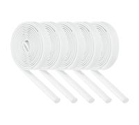 5Pcs Perforare Guaina Isolante, 9.8Ft-8mm ID Bianco, Alta Temp Silicone