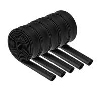 5Pcs Perforatore Guaina Isolante, 6.6Ft-12mm ID Nero, Alta Temp Silicone