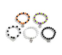 5Pcs Personalizzato Perline Bracciali Set Halloween Zucca Ciondolo Perline Bracciali Gioielli Unici Donne Partito Handchain Halloween Set Gioielli