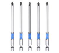 5pcs PH2 Phillips per Screwdriver Bits 1/4" Hex Shank 4" Long 0.2" Rod Polish