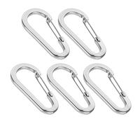 5Pcs Piccolo Moschettone Clip In Lega di Alluminio Molla Moschettone Ganci Alpinismo Fibbia Campeggio Esterna Multi-Tool Facile Da Usare Alpinismo Fibbia Clip Outdoor