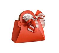 5Pcs Piccolo Sacchetto di Caramelle di Cuoio Bowknot Scatola Regalo Della Borsa Forma Nastro Scatole di Caramelle Sacchetto Regalo, Arancione