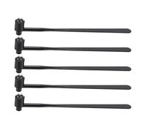 5PCS Plum Blossom Dermal Hammer Single End Black ABS Handle Set di Martelli Dermici con Ago in Acciaio Inossidabile Leggero per L'industria