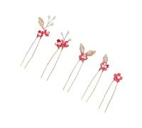 5Pcs Portatile Delle Donne Hairpin Fiore Barrette Cinese Forcella Dei Capelli Del Metallo Perle Accessorio Per I Capelli Per Matrimoni E U