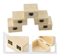 5PCS Pratica Soluzione di Stoccaggio in Legno con Coperchio Flip Top per Ricordi