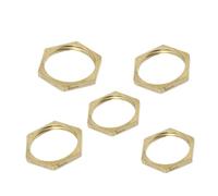 5pcs rame dadi di bloccaggio esagonali raccordo for tubi 1/8 "1/4" 3/8 "1/2" 3/4 filettatura femmina tappo con codolo esagonale(1/2")