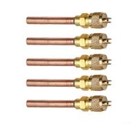 5pcs Refrigerazione per Valvola di Accesso Stelo Nucleo Tee Adattatore in Rame per Manutenzione del Sistema HVAC Vuoto Manometro Collegamento Unità AC Fix