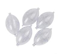5pcs Regolabile Acqua Riempito Casting Bubble Ovale Float Slip In-Line Hollow Balls Per Pesca a Mosca Lago Stream Trasparente ABS Tackle