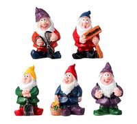 5pcs Resina Piccoli ornamenti nani decorazioni da giardino decorazioni micro