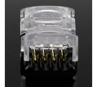 5PCS RGB LED Strip Connector 4 Pin 5050 10mm Colorful LED RGB Tape Light Connector Non-Waterproof IP20 Strip to RGB Wire Use