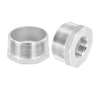 5Pcs Riduttore Esagonale Acciaio Inox 304 2\"M a 1\"F NPT per Adattatore