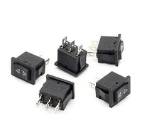 5pcs Rocker Switch Momentary (ON)-Off-(ON) 3pins Controls Switches