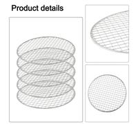 5pcs Rotondo Monouso Filo Rete Griglia Ferro Arrostire Barbecue/Grigliata