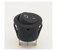 5Pcs Round Black 3 Pin SPDT ON-OFF Rocker Switch Snap-in
