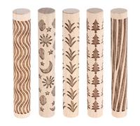 5pcs Rullo Legno 10cm Motivi Stelle Erba Alberi per Strumenti Ceramica