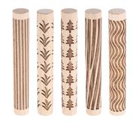 5pcs Rullo Legno 10cm per Erba Legno Linee Pino Strumenti Ceramica