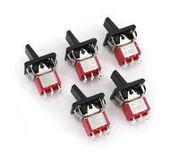 5Pcs SH T80-R Series R8017-P14 6Pin ON-ON 2-Position DPDT Paddle Toggle Switch CZAOINCU