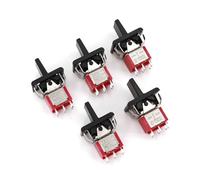 5Pcs SH T80-R Series R8018A-P14 6Pin Momentary MOM-OFF-MOM Self-Return DPDT Rocker and Paddle Switch RRBXXUYN