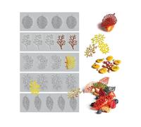 5PCS Silicone Leaf Molds for Baking, 3D Coral Branch Fondant Molds, Hollow Polymer Clay & Resin Molds, Cake Decorating Tools