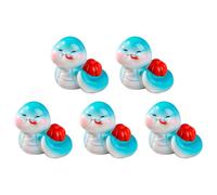 5Pcs Snake Cake Toppers Resine Figurine Per 2025 Zodiaci Cambiare Colore Serpente Statua Ornamenti Per Gli Appassionati Di Cottura