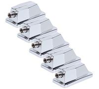 5Pcs Snare Drum Lug Claw Hook Rectangular Chrome Plated Bass Replacement Parts Accessories Snare Drum Parts Accessories Replacement