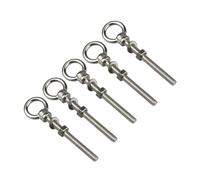 5PCS Sollevamento Eye Bolt 316 Acciaio Inox M6-M12 | Foro lungo dell'anello della spalla con dado e rondella per uso umido all'aperto marino (M8X80)