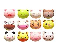 5pcs Spazzolino Holder Aspirazione, Parete Ventose Bambini Spazzolino/Copertine, Animali Figura Sveglia del Fumetto del Supporto Spazzolino Denti (Stile Casuale)