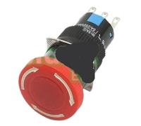 5pcs SPDT 3Pin Red Mushroom Head Latching Push Button Switch AC220V/250V 5A