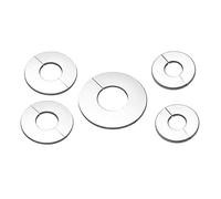5PCS Split in Due Pezzi Valvola in Acciaio Inossidabile Cromato/Coperchio del Rubinetto/Coperchio del Foro Della Valvola Collare Plug-in del Rubinetto Rosone Cromato 51mm/ 35mm/ 24mm Foro 10 PACK