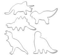 5Pcs Stainless Steel Dinosaur Cookie Cutters Reusable Biscuit Mold Set
