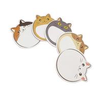 5Pcs Stick Pad Notes Selves-Adhesive Notepads Cats Shape Designs Note Sticking Memo Set Adhesive Memo Pad