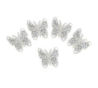 5pcs strass patch in tessuto ricamo adesivo colla hot melt applique cristalli strass perline applique decorazione (argento)