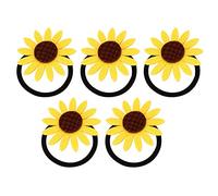 5Pcs Sunflower Elastic Hair Ties Bands Rope Rings Ponytail Holders Accessory Fashion processing