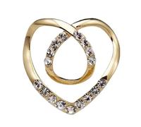 5pcs T-shirt Corner Waist Knotted Brooches Metal Hijab Scarf Ring Button Shirt Fixed Buckle Accessories per donne ragazze accessori decorativi(Golden)